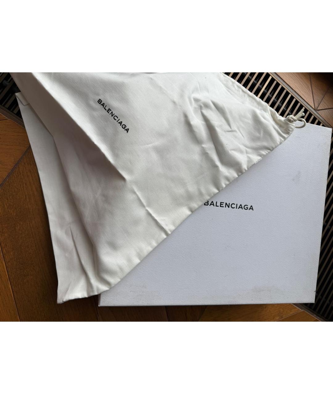 BALENCIAGA Черные кожаные босоножки, фото 8
