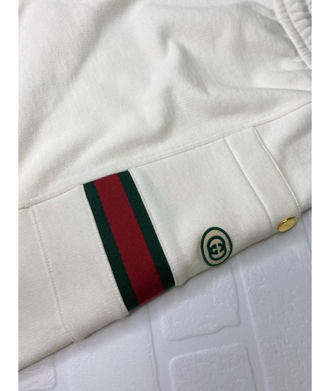 GUCCI Белые хлопковые шорты, фото 5