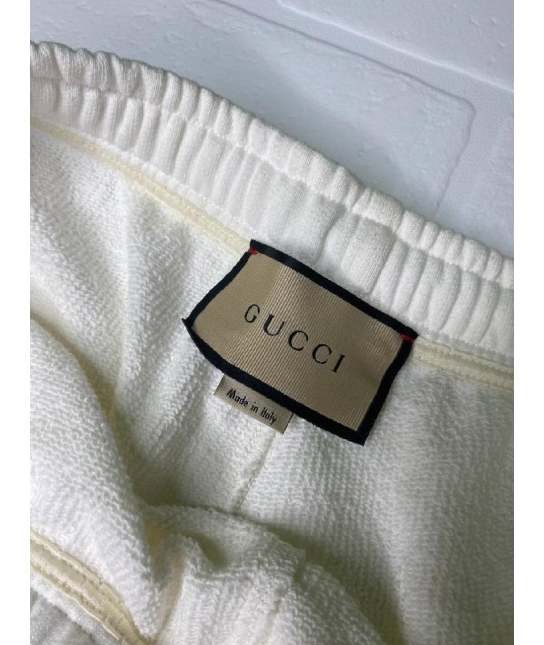 GUCCI Белые хлопковые шорты, фото 3