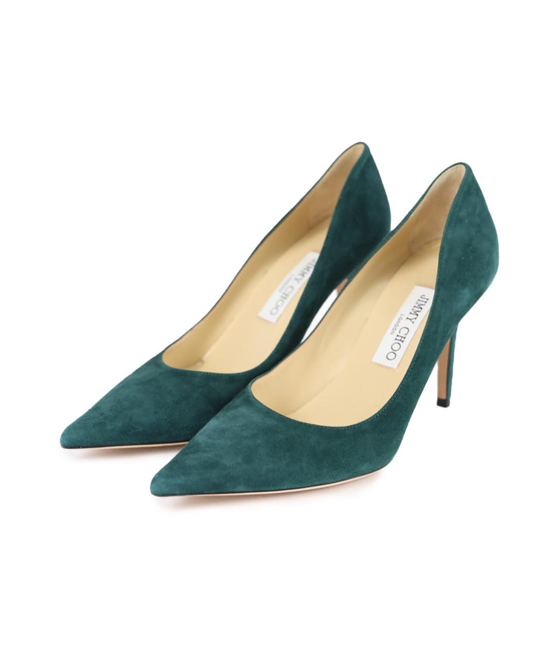 JIMMY CHOO Зеленые замшевые туфли, фото 3
