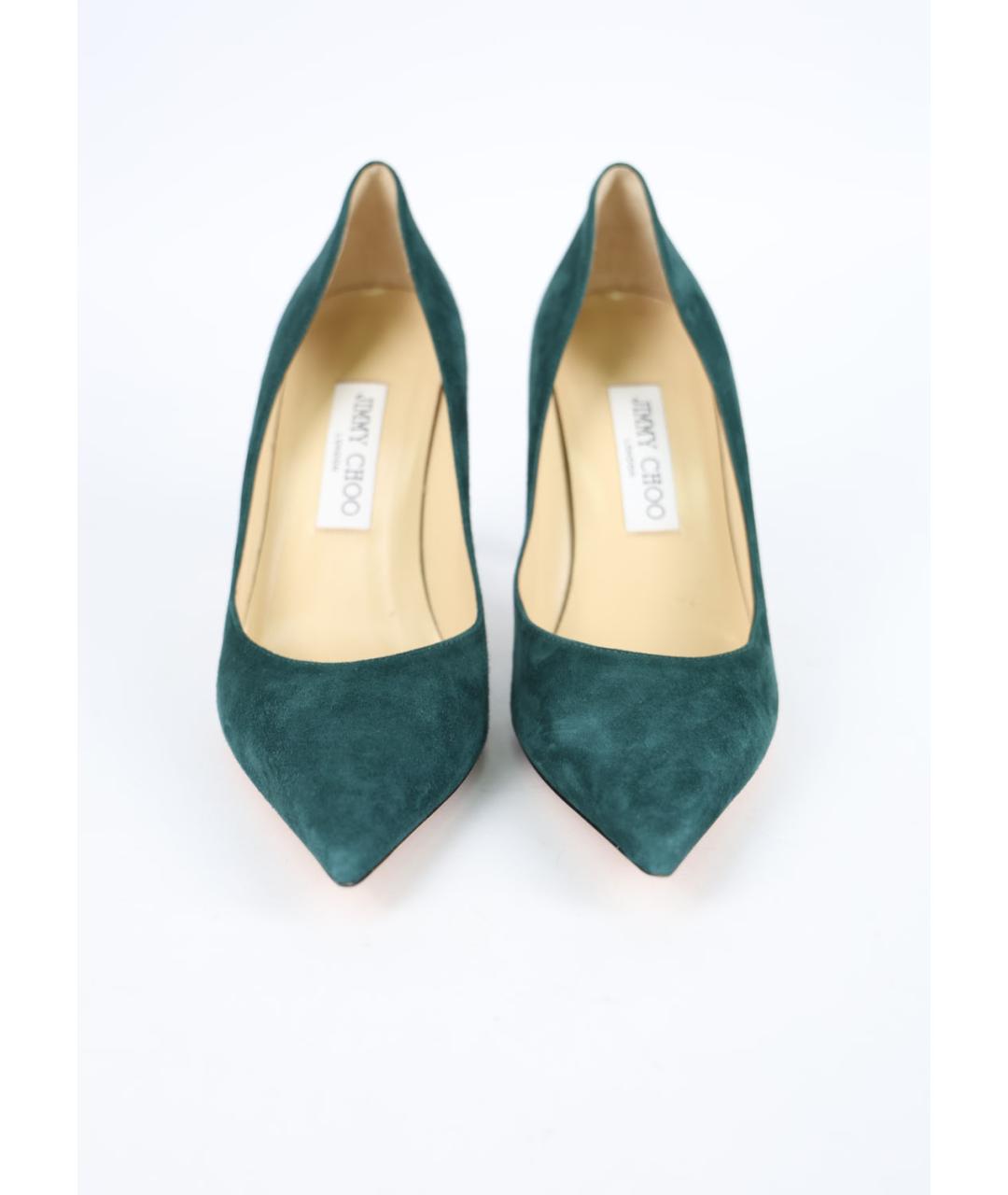 JIMMY CHOO Зеленые замшевые туфли, фото 2