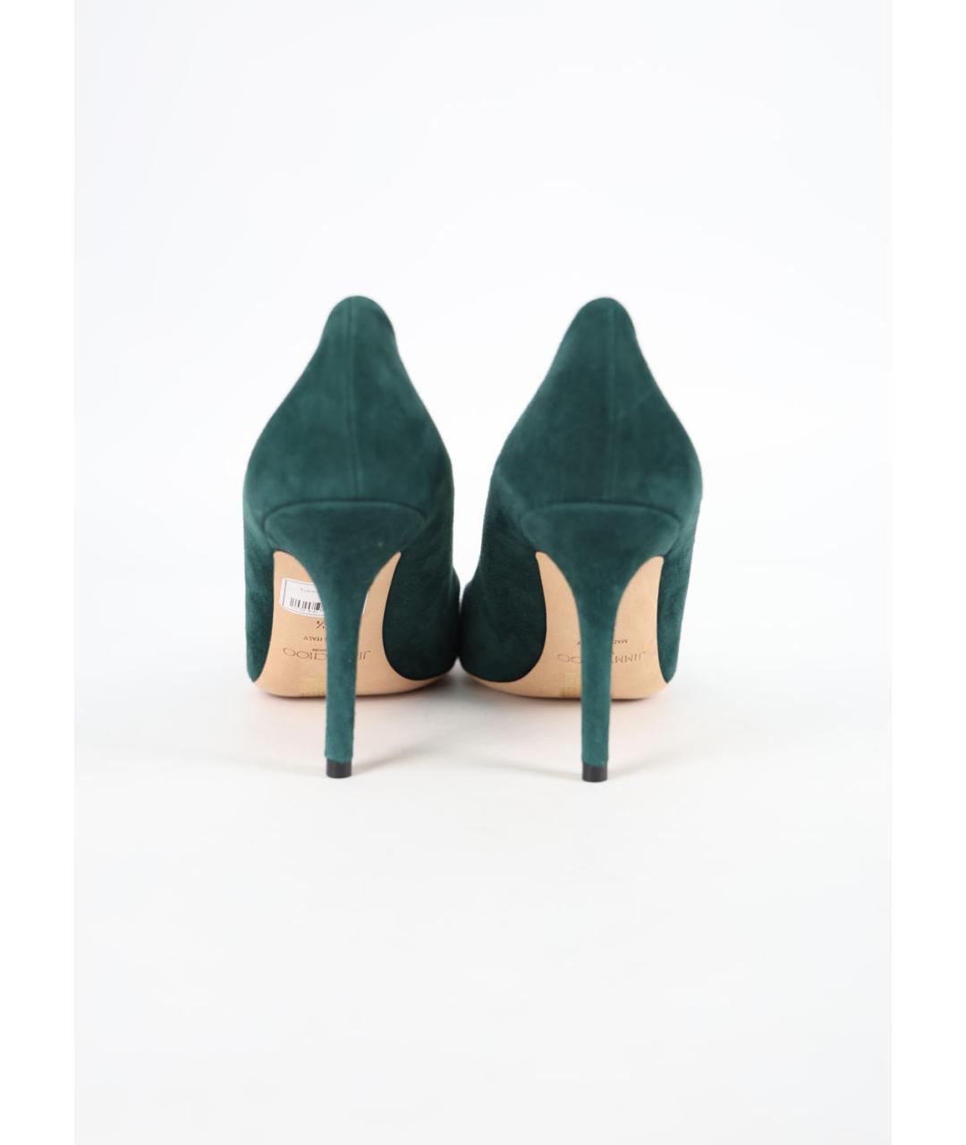 JIMMY CHOO Зеленые замшевые туфли, фото 4