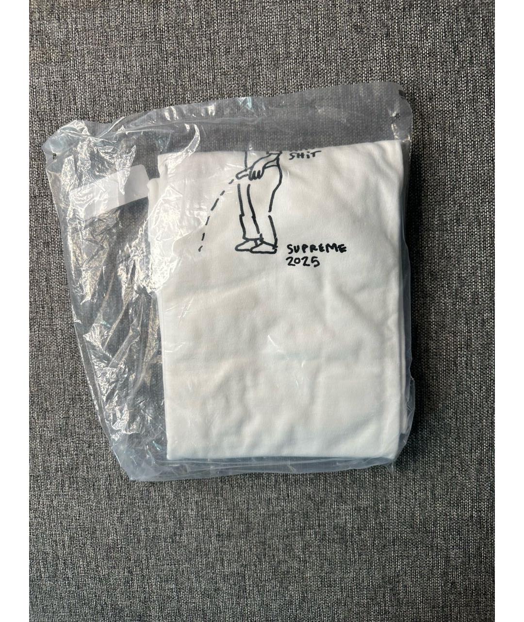 SUPREME Белая футболка, фото 5