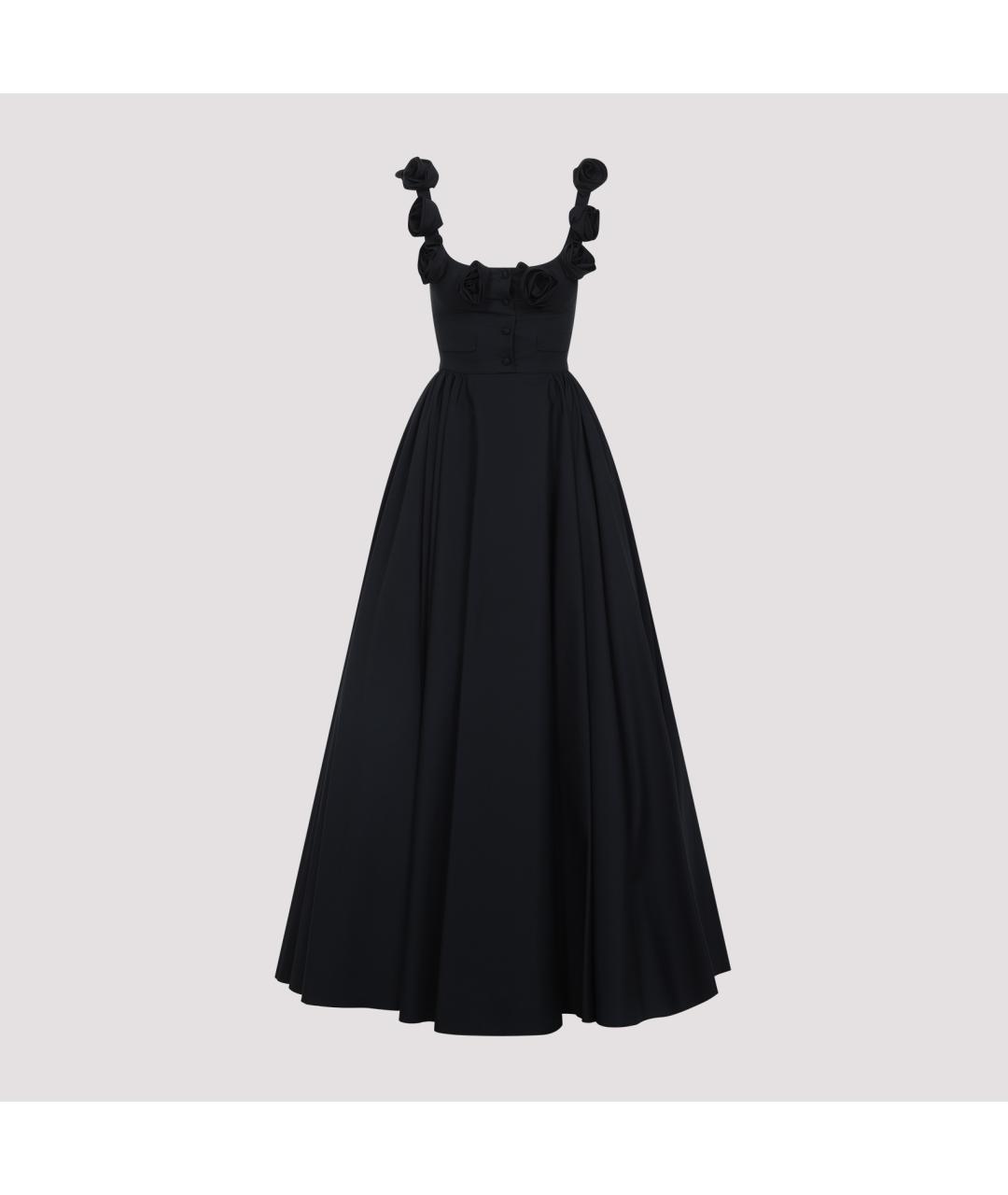 GIAMBATTISTA VALLI Черное хлопковое вечернее платье, фото 2