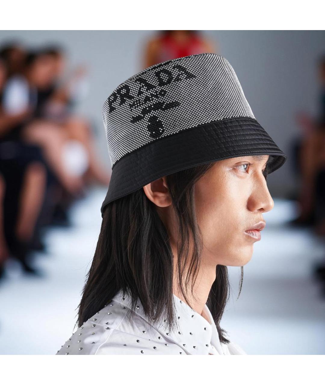 PRADA Черная синтетическая шляпа, фото 7