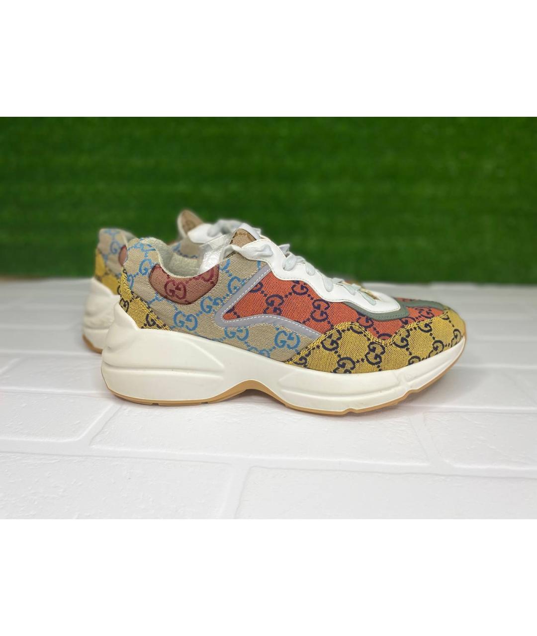 GUCCI Бежевые кроссовки, фото 9