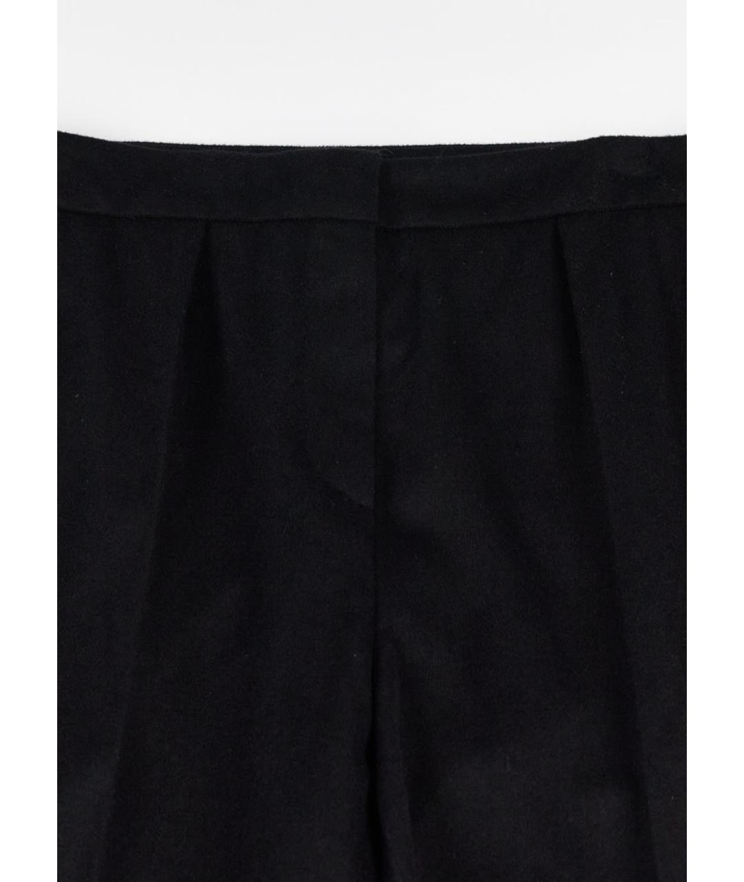 MAX MARA Черные шерстяные прямые брюки, фото 4