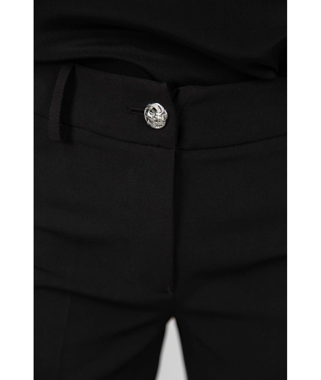 PHILIPP PLEIN Черные полиэстеровые брюки узкие, фото 5