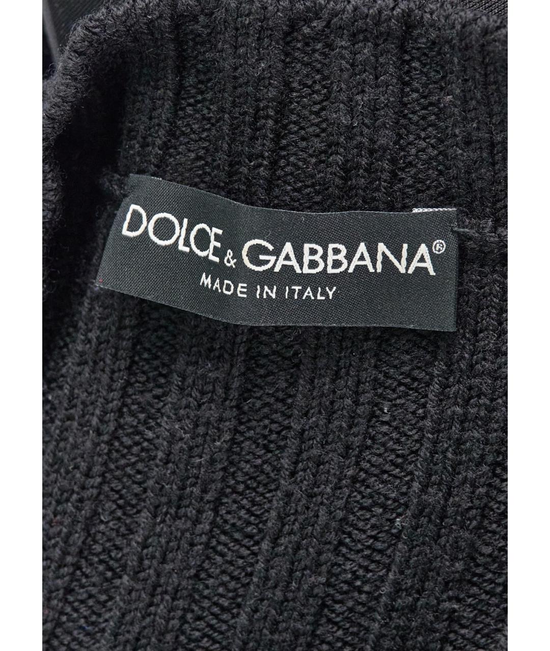 DOLCE&GABBANA Черный шерстяной джемпер / свитер, фото 3