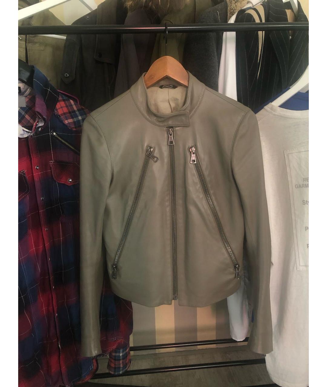 MAISON MARGIELA Бежевая кожаная куртка, фото 8
