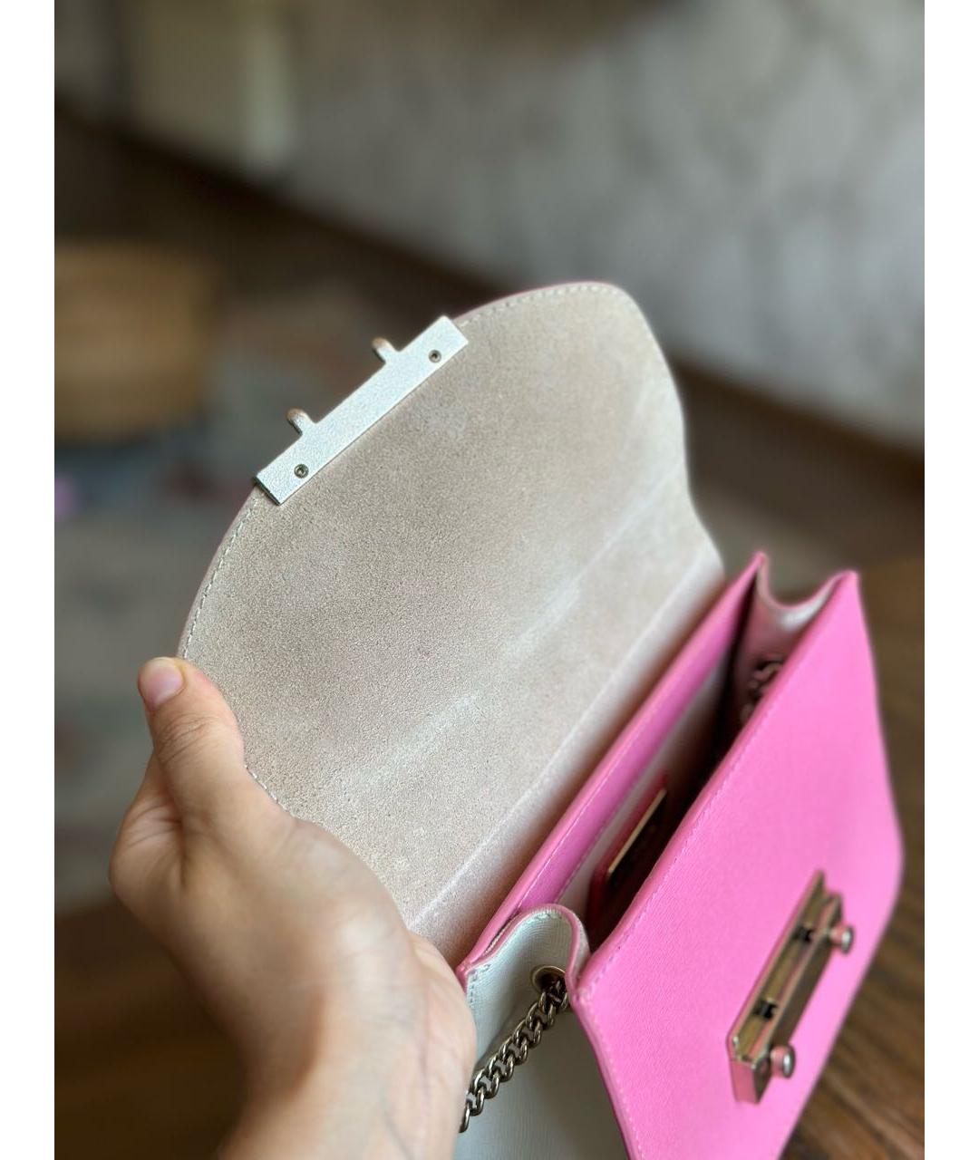 FURLA Розовая кожаная сумка через плечо, фото 4