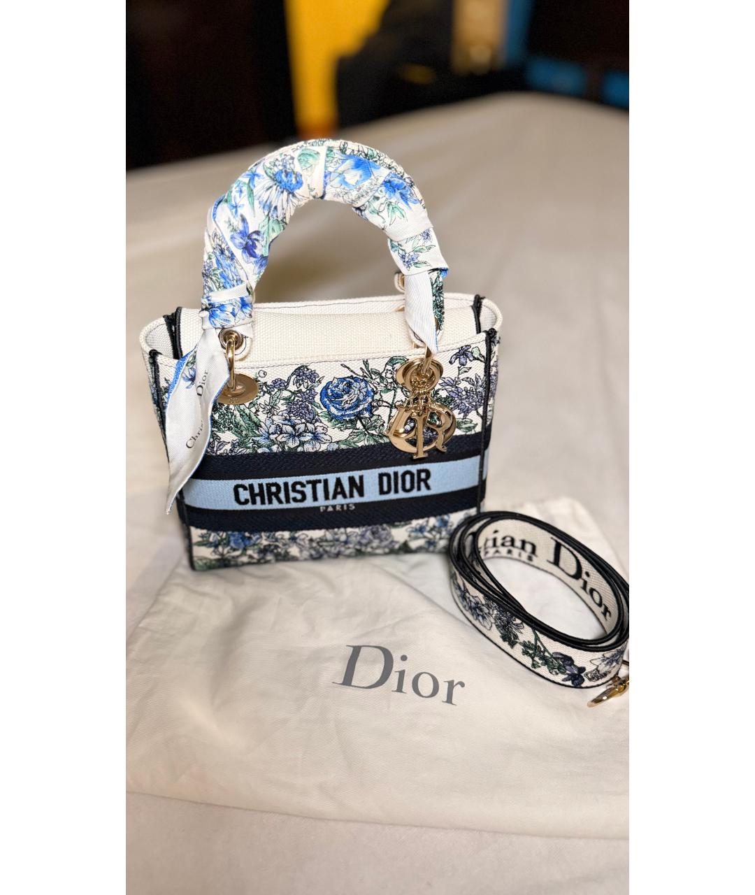 CHRISTIAN DIOR Белая сумка с короткими ручками, фото 5