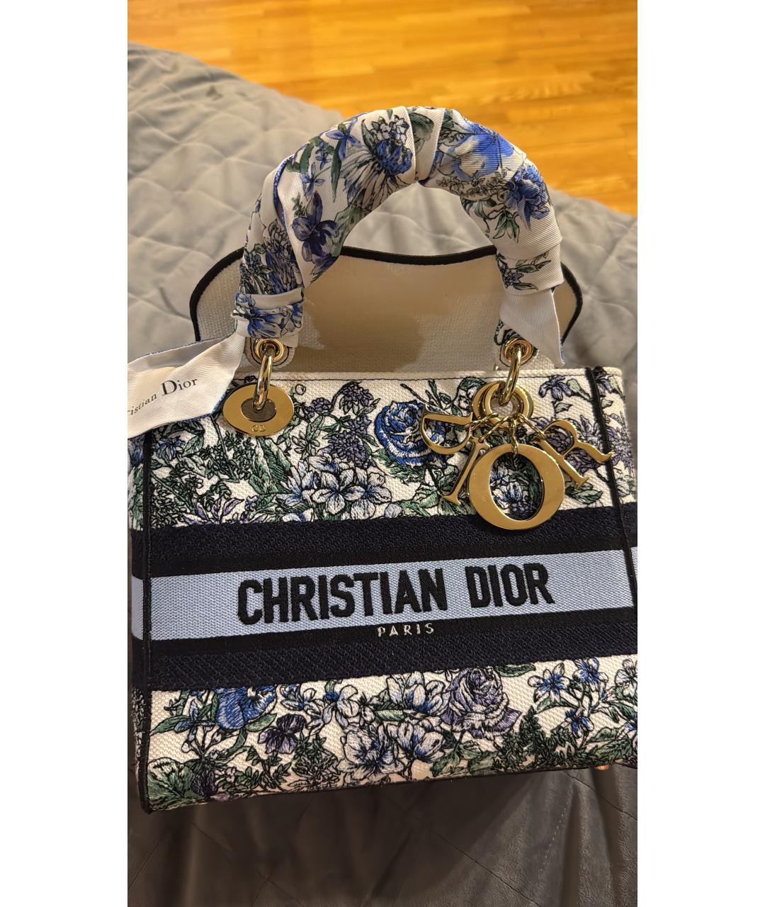 CHRISTIAN DIOR Белая сумка с короткими ручками, фото 2