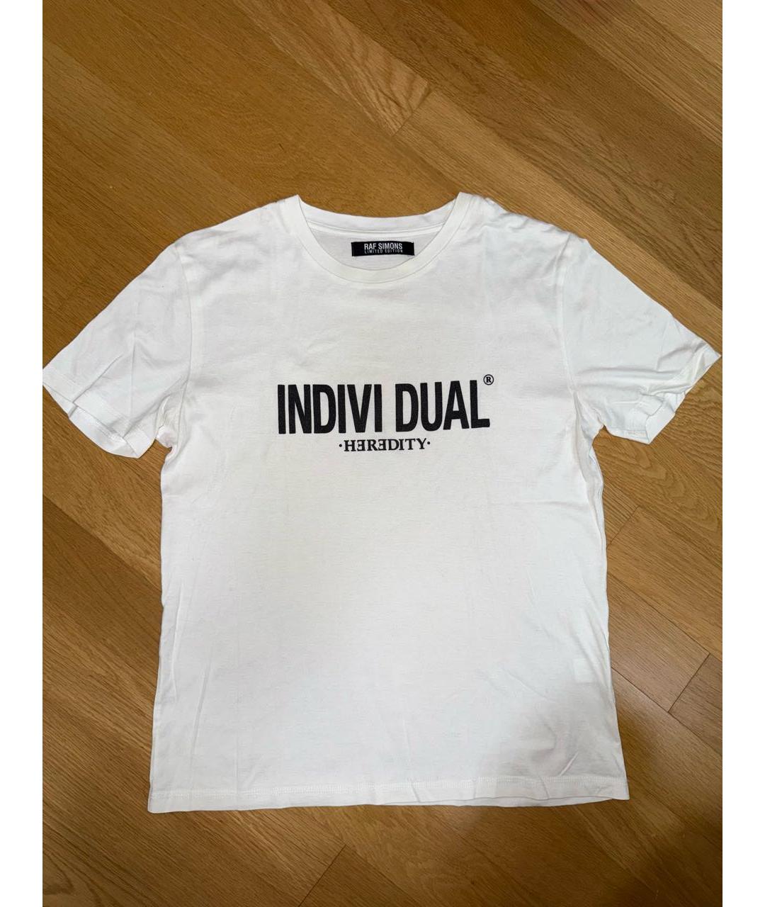 RAF SIMONS Белая хлопковая футболка, фото 4