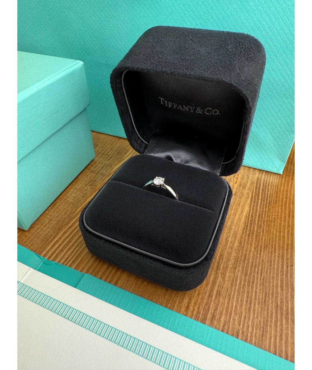 TIFFANY&CO Белое платиновое кольцо, фото 3