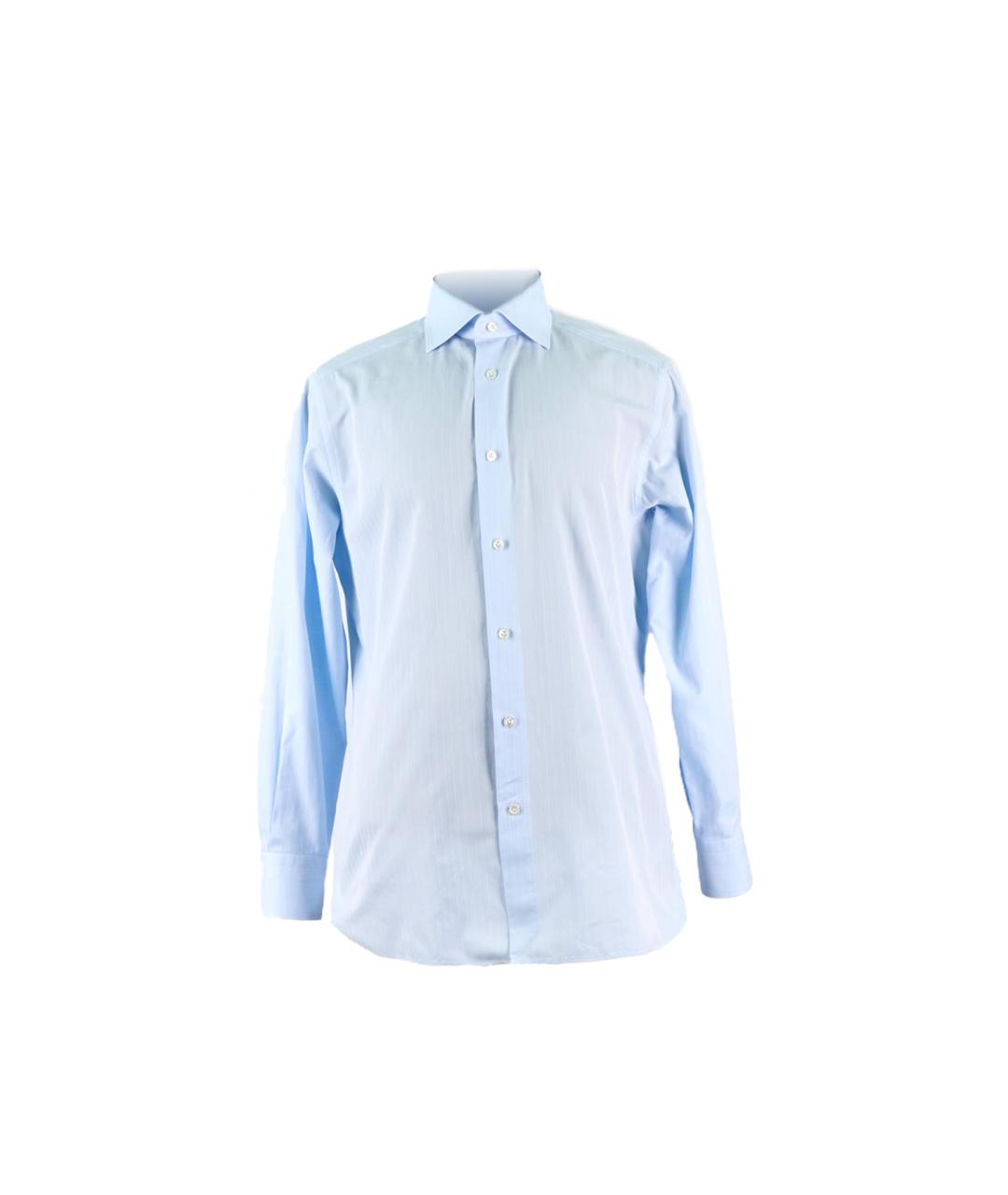 ERMENEGILDO ZEGNA XXX Голубая хлопковая классическая рубашка, фото 1