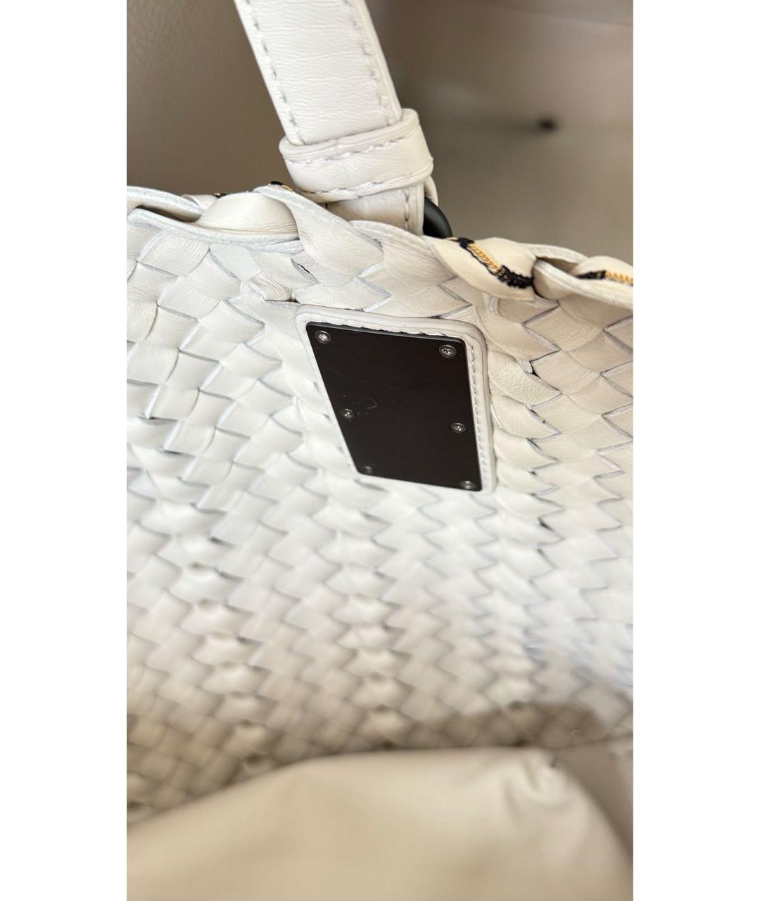 BOTTEGA VENETA Бежевая кожаная сумка тоут, фото 7