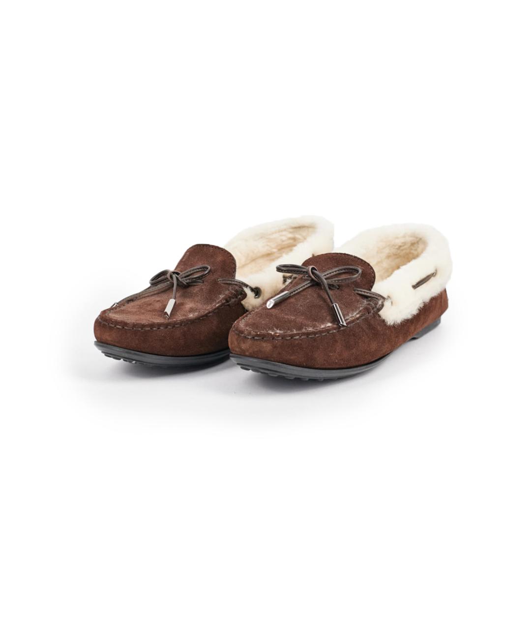 TOD'S Коричневые замшевые мокасины, фото 3