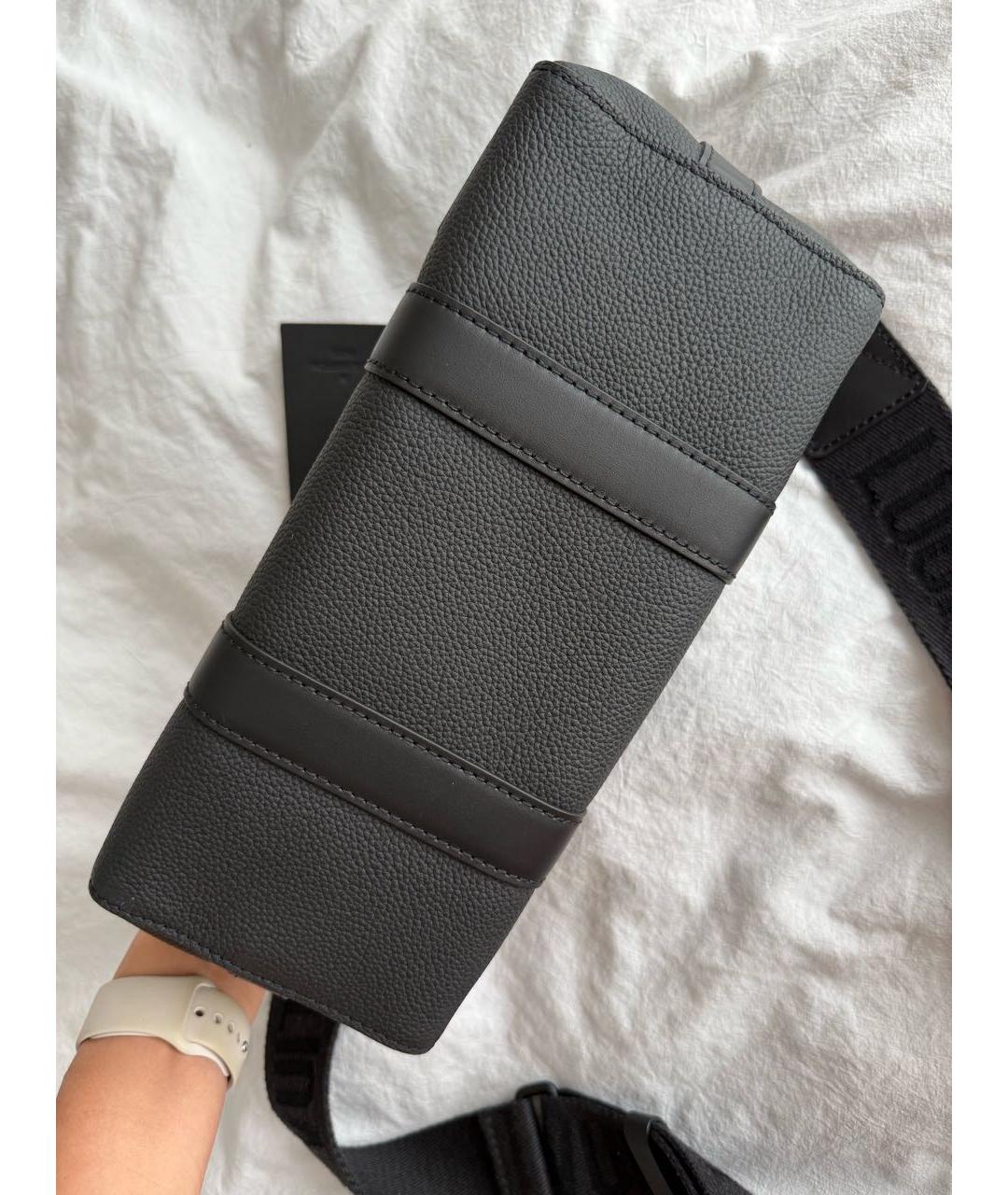 LOUIS VUITTON Черная кожаная поясная сумка, фото 3