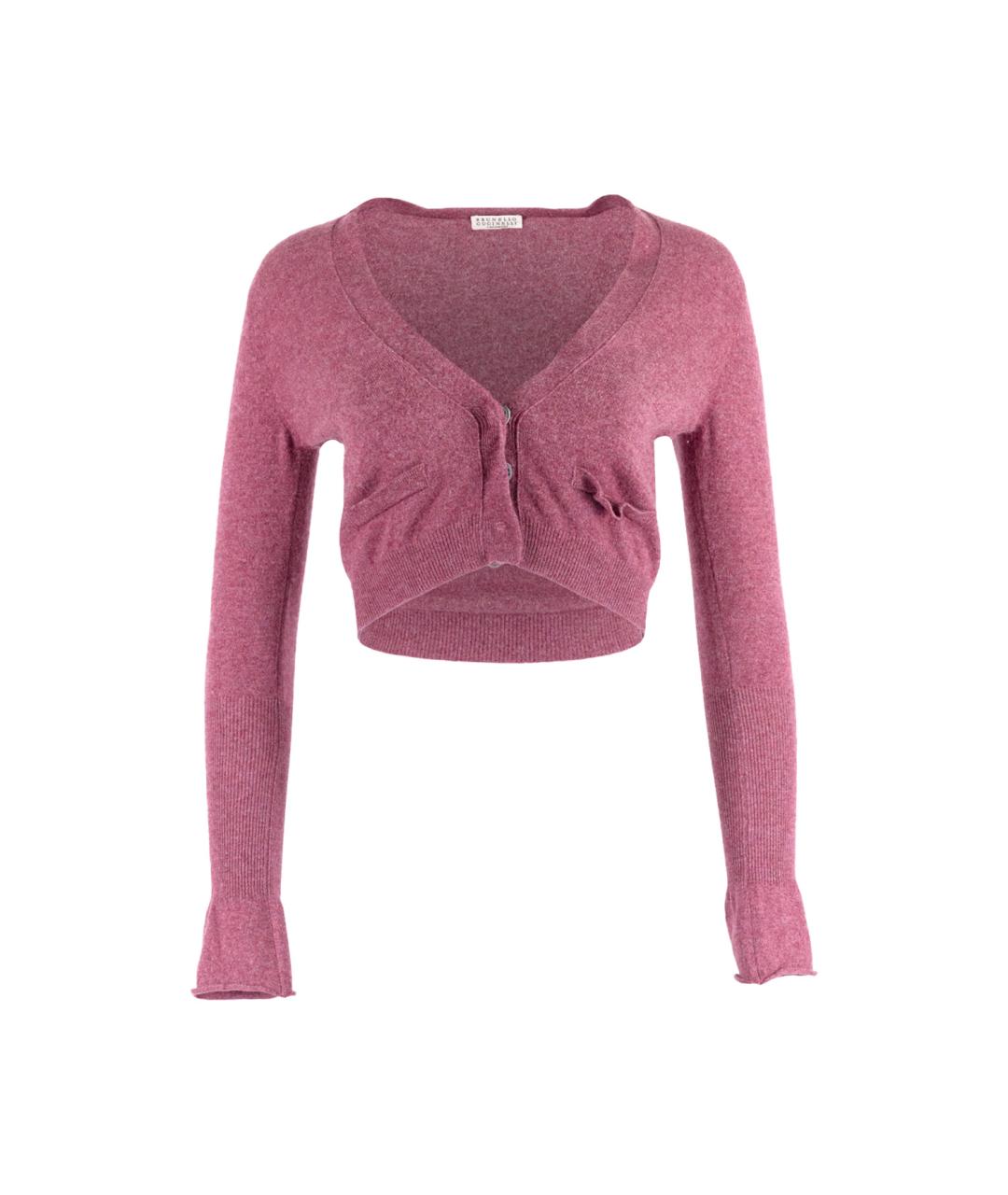 BRUNELLO CUCINELLI Бордовый кашемировый кардиган, фото 1