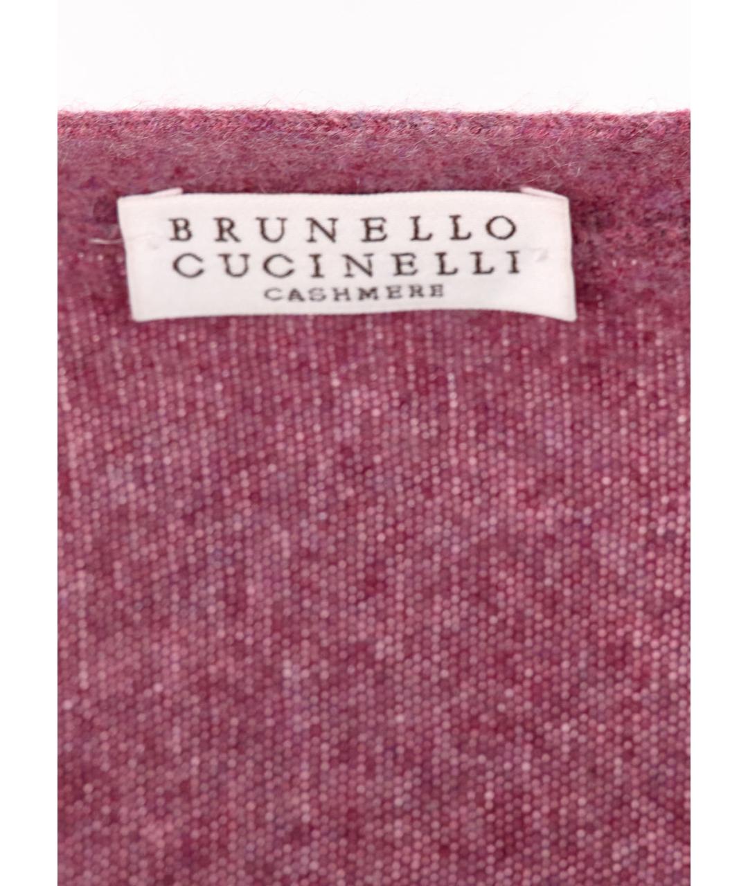 BRUNELLO CUCINELLI Бордовый кашемировый кардиган, фото 3