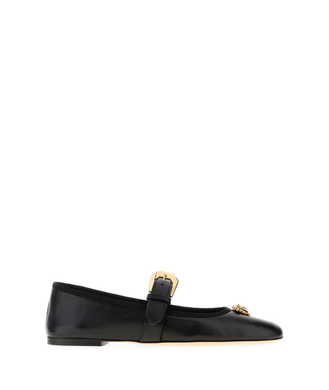 VERSACE Черные кожаные лоферы, фото 1