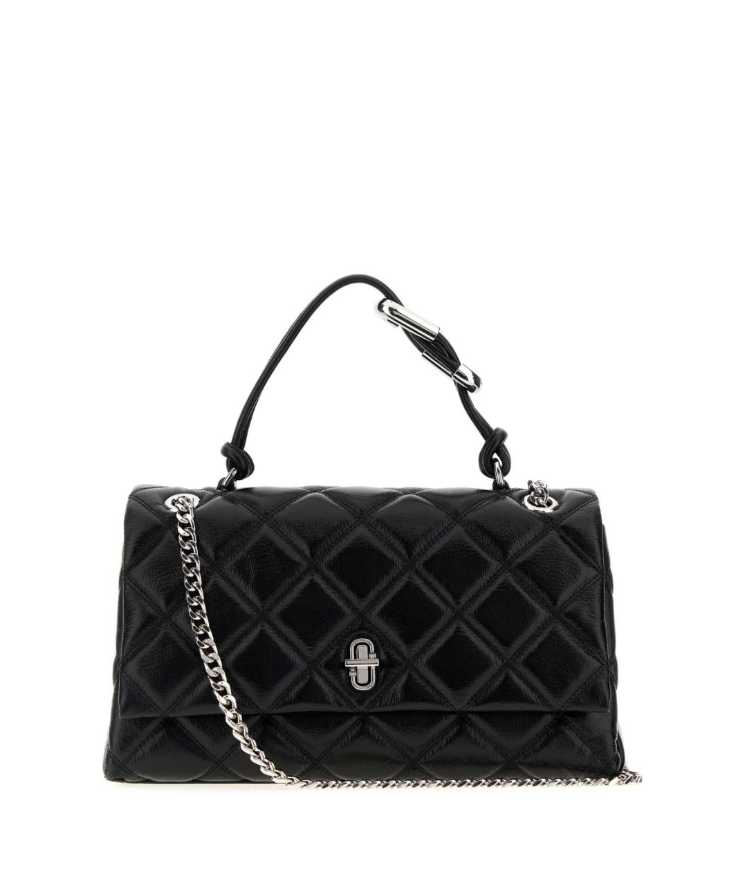 MARC JACOBS Черная кожаная сумка с короткими ручками, фото 1