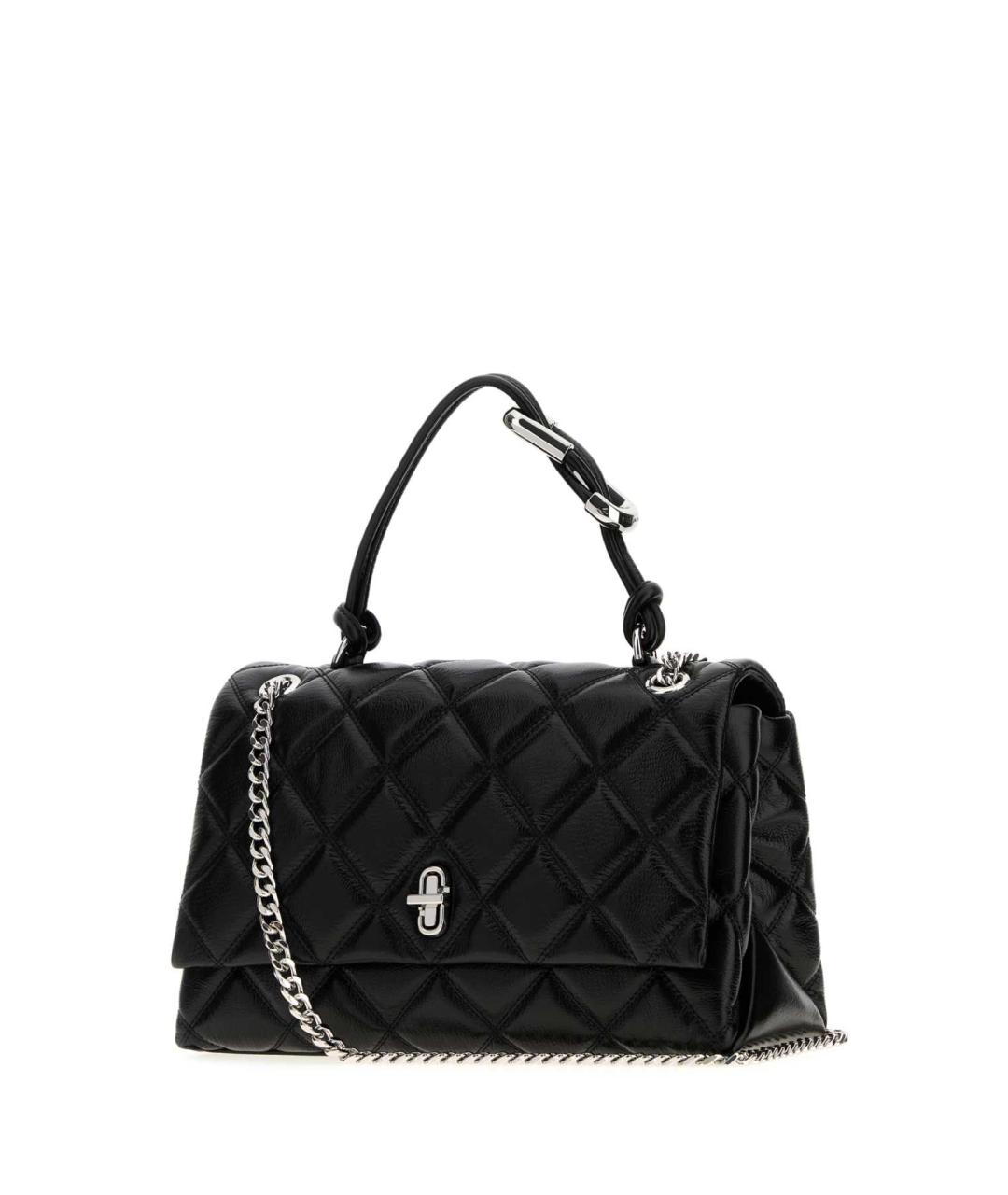 MARC JACOBS Черная кожаная сумка с короткими ручками, фото 2
