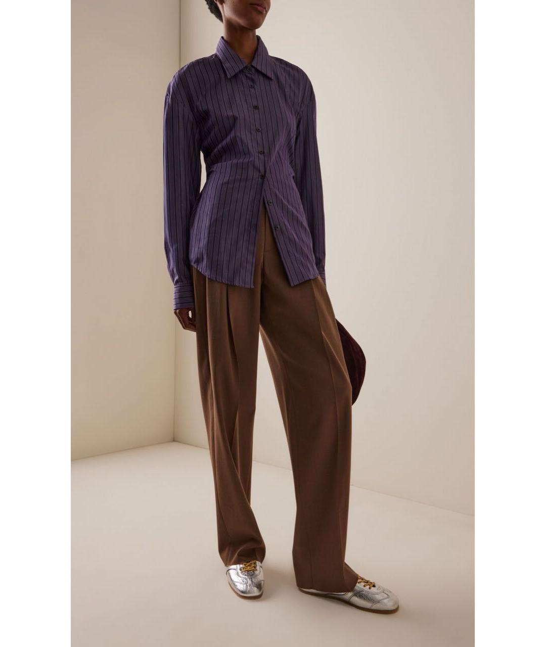 DRIES VAN NOTEN Серебряные кожаные кеды, фото 5