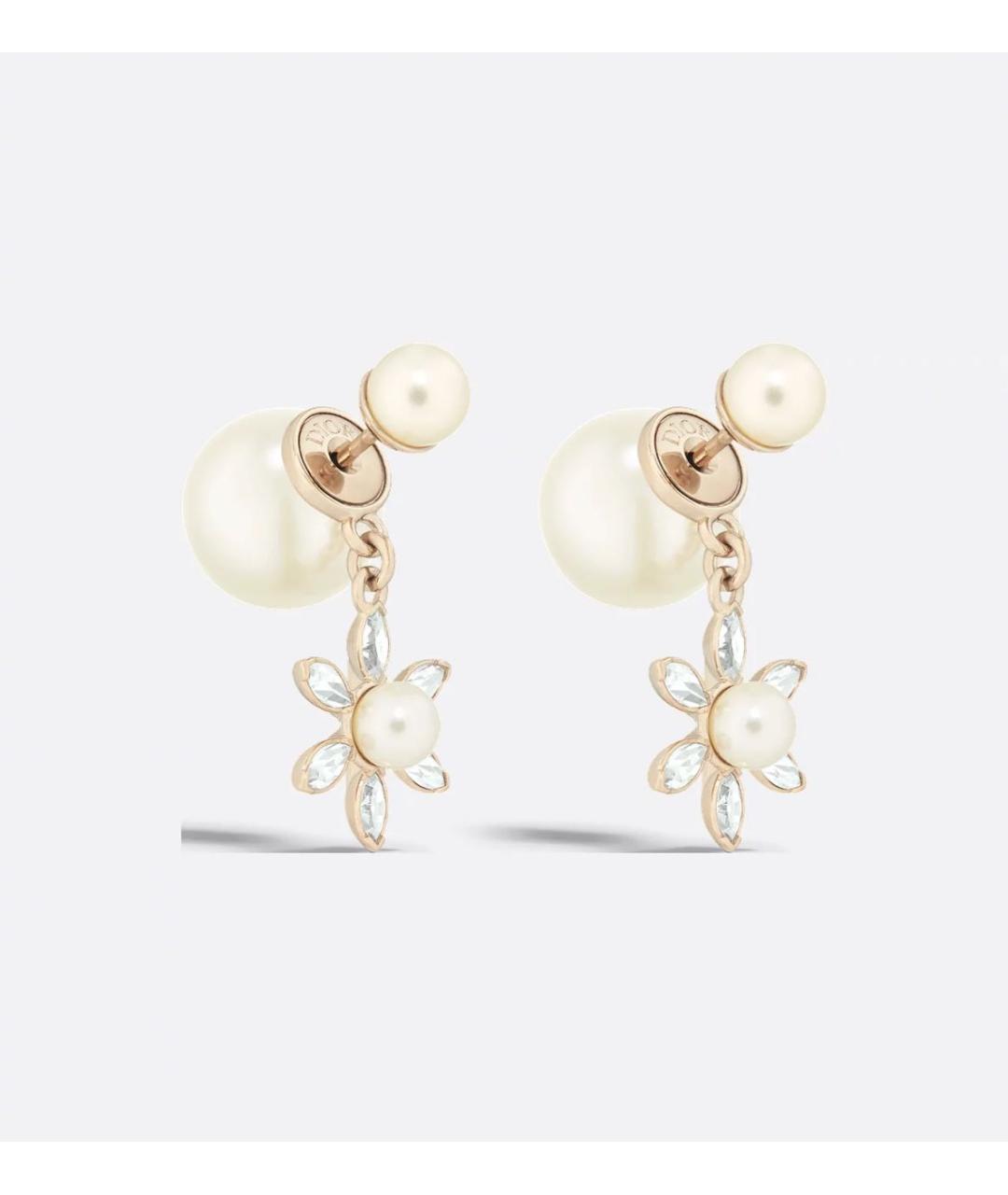 CHRISTIAN DIOR Золотые металлические серьги, фото 5