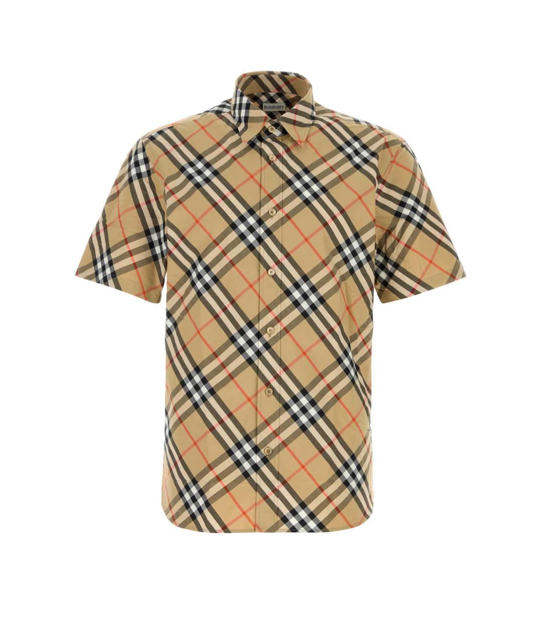 BURBERRY Бежевая хлопковая кэжуал рубашка, фото 1