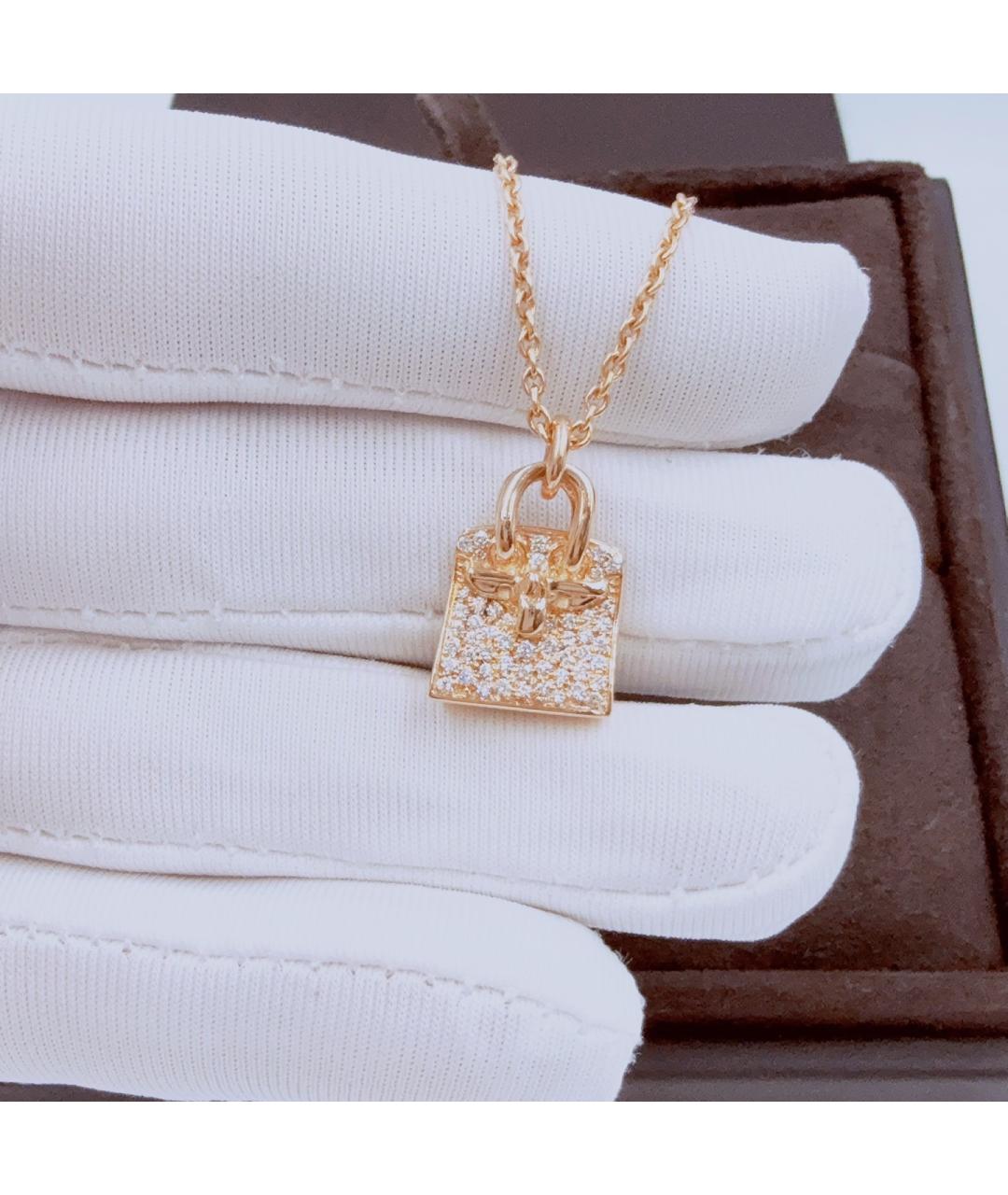HERMES Розовая подвеска из розового золота, фото 4