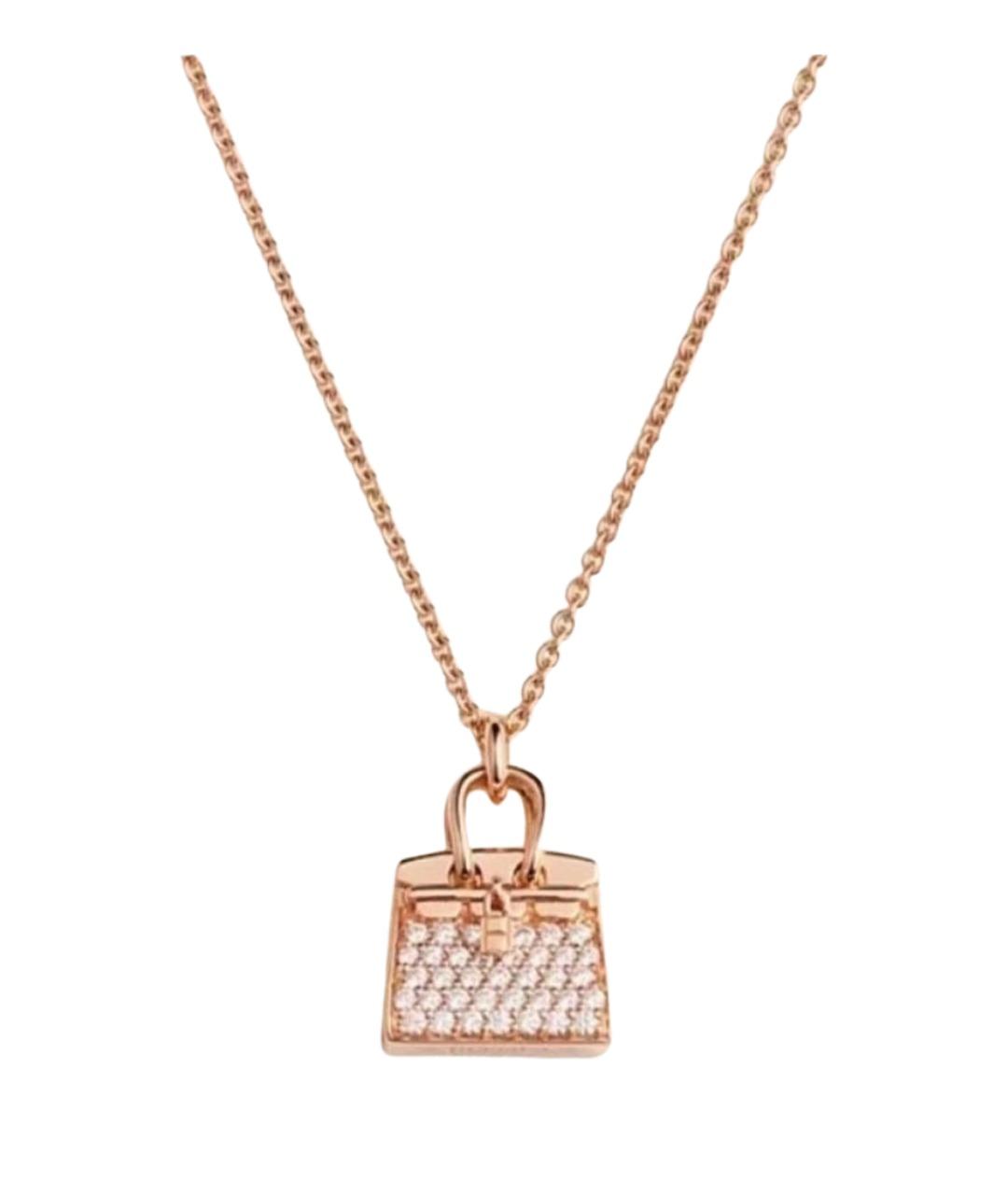 HERMES Розовая подвеска из розового золота, фото 1