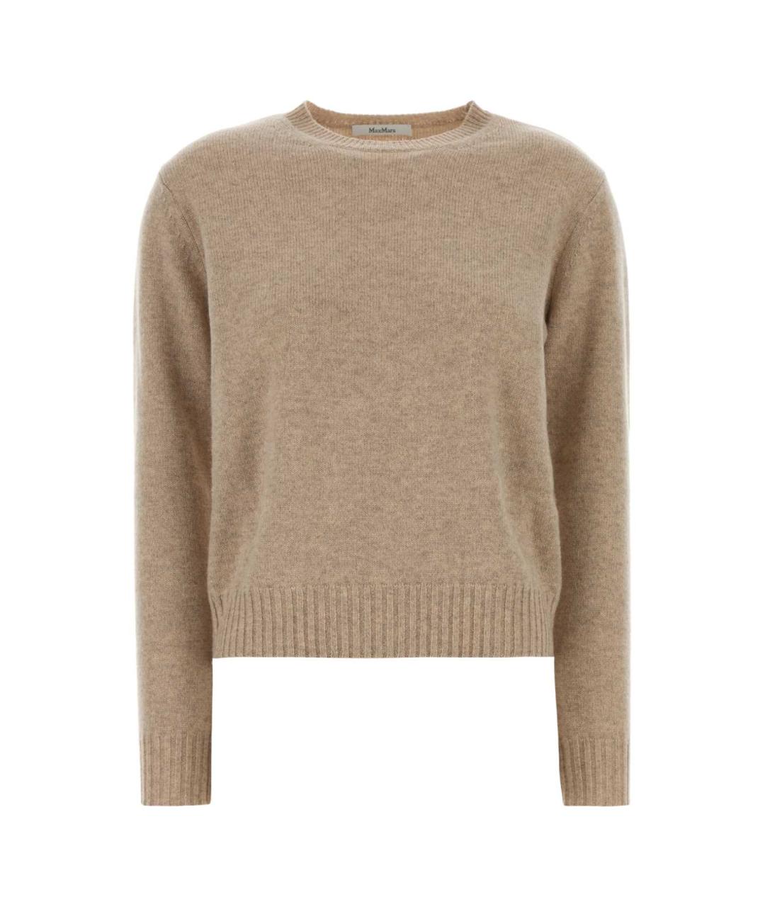 MAX MARA Бежевая кашемировая футболка, фото 1