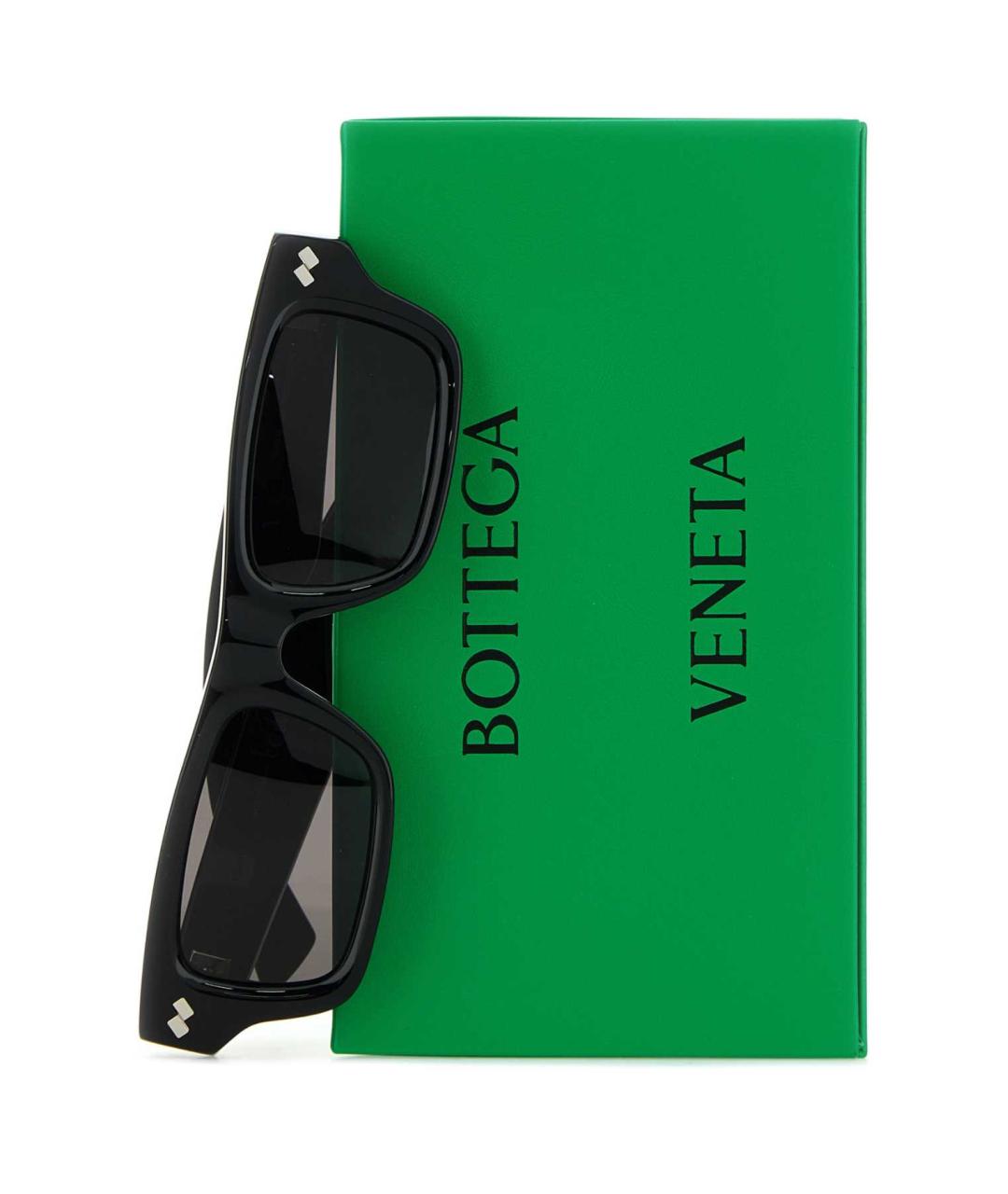 BOTTEGA VENETA Черные пластиковые солнцезащитные очки, фото 3