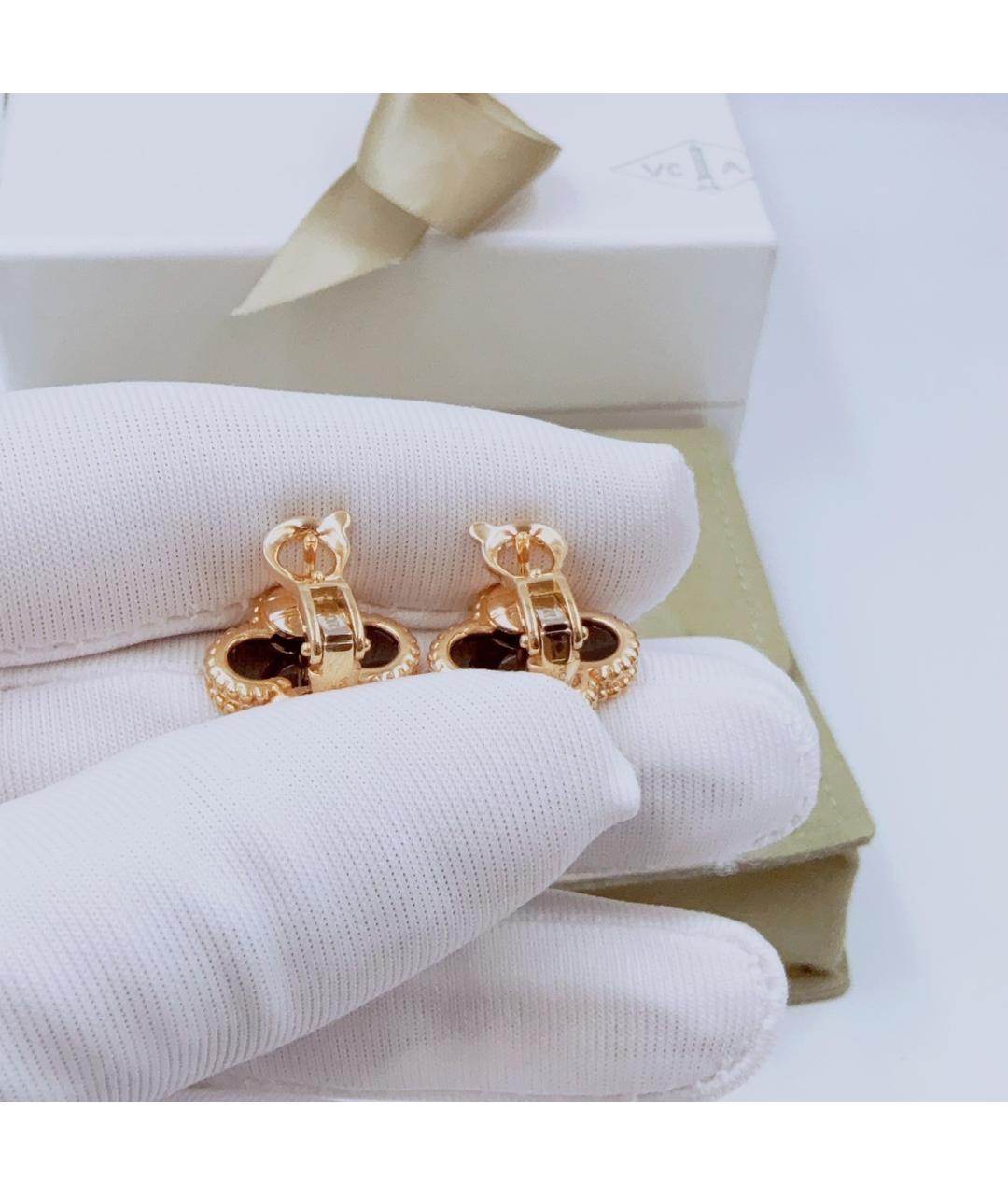VAN CLEEF & ARPELS Черные серьги из желтого золота, фото 6