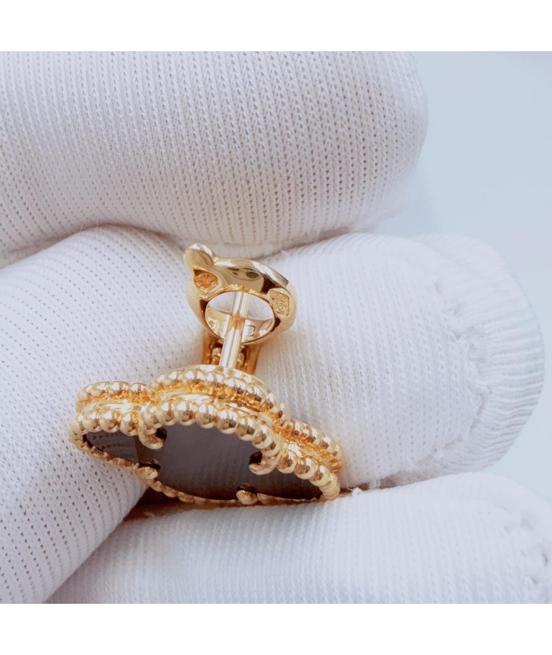 VAN CLEEF & ARPELS Черные серьги из желтого золота, фото 5