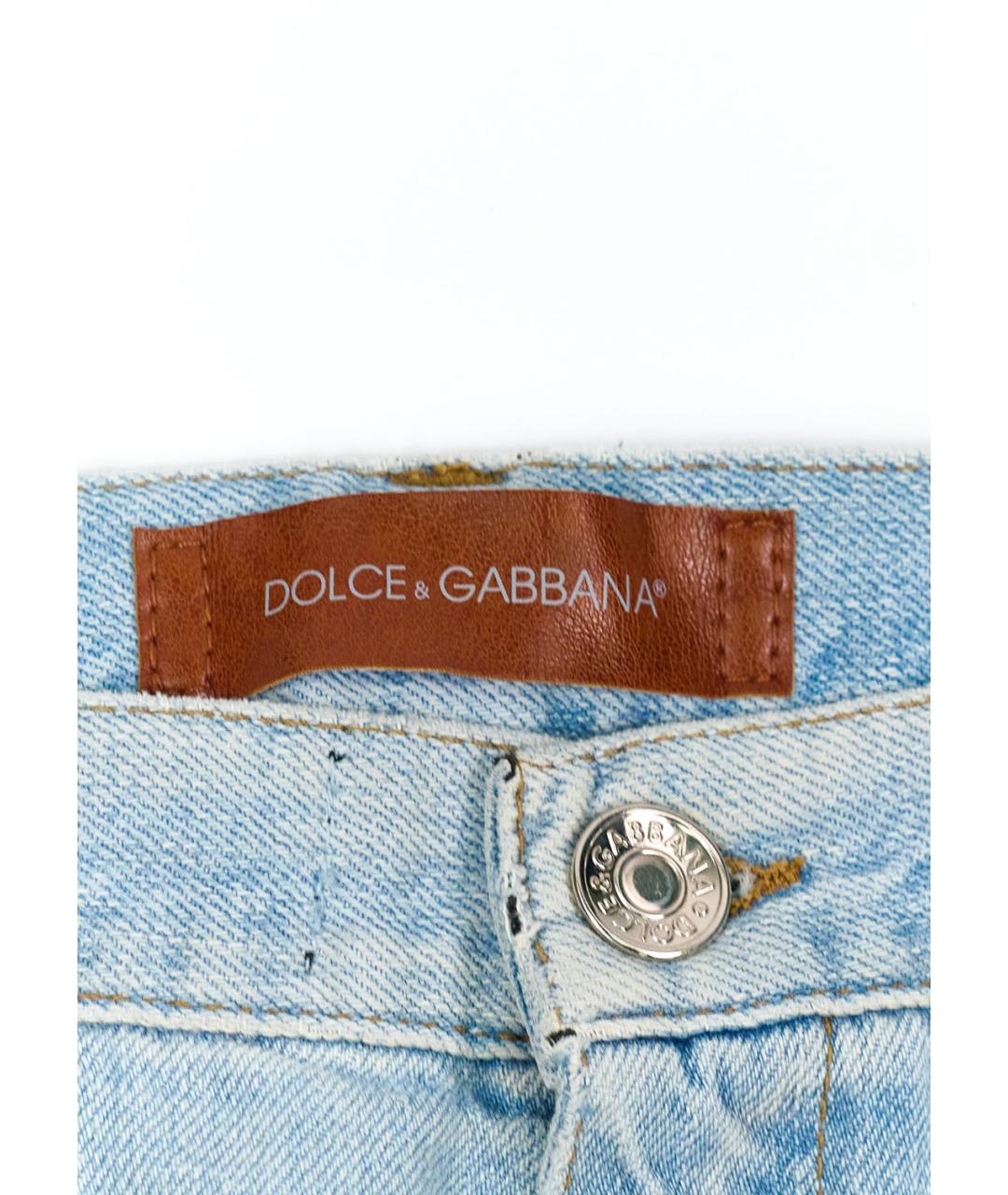 DOLCE & GABBANA KIDS Голубые хлопковые детские джинсы, фото 2