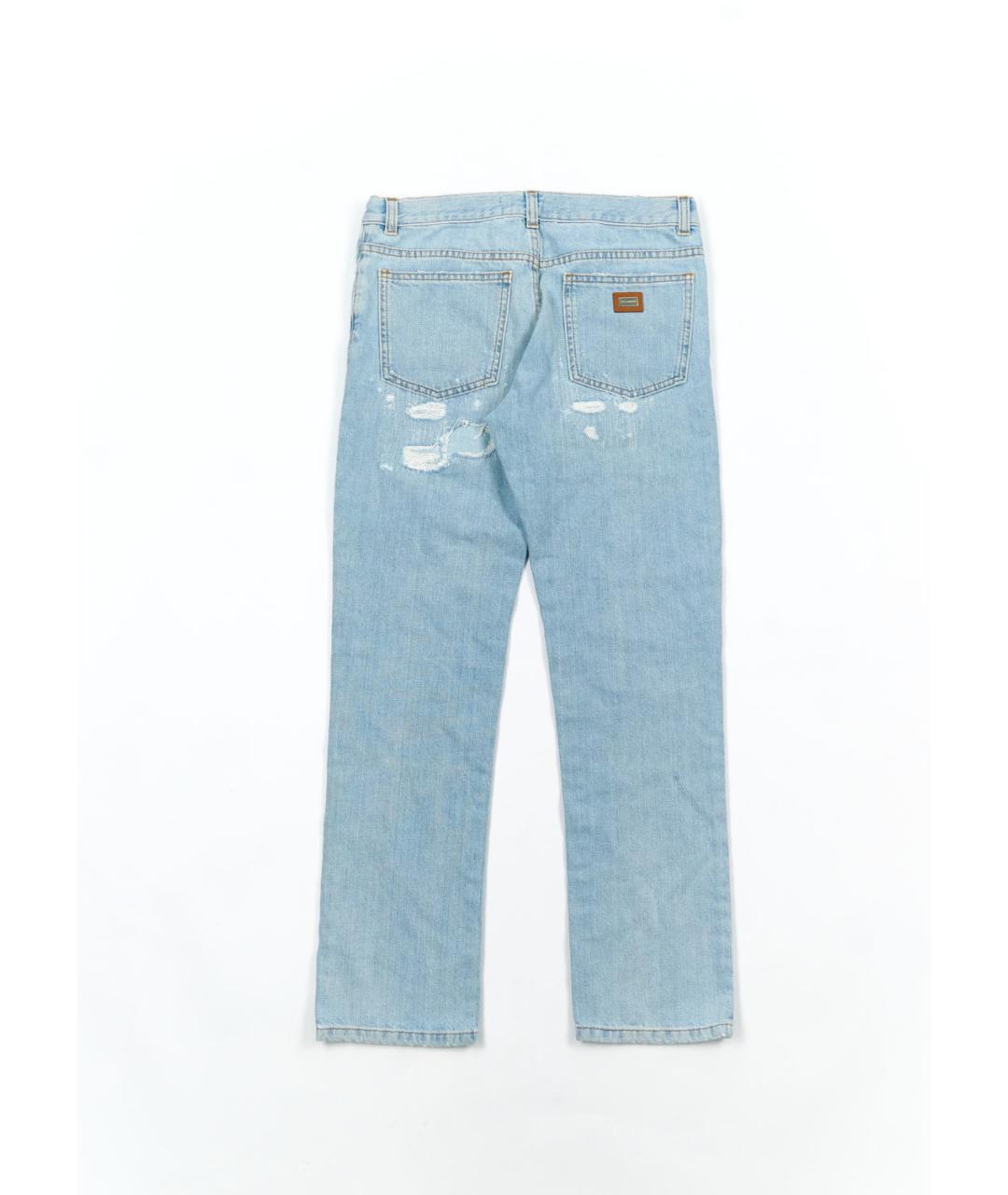 DOLCE & GABBANA KIDS Голубые хлопковые детские джинсы, фото 3