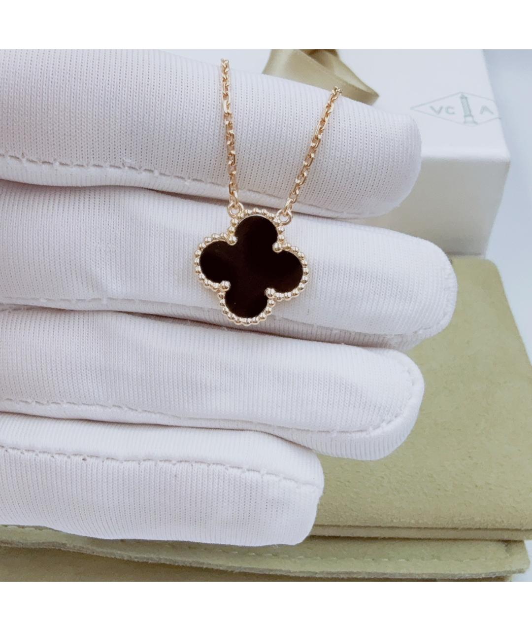 VAN CLEEF & ARPELS Черная подвеска из желтого золота, фото 4