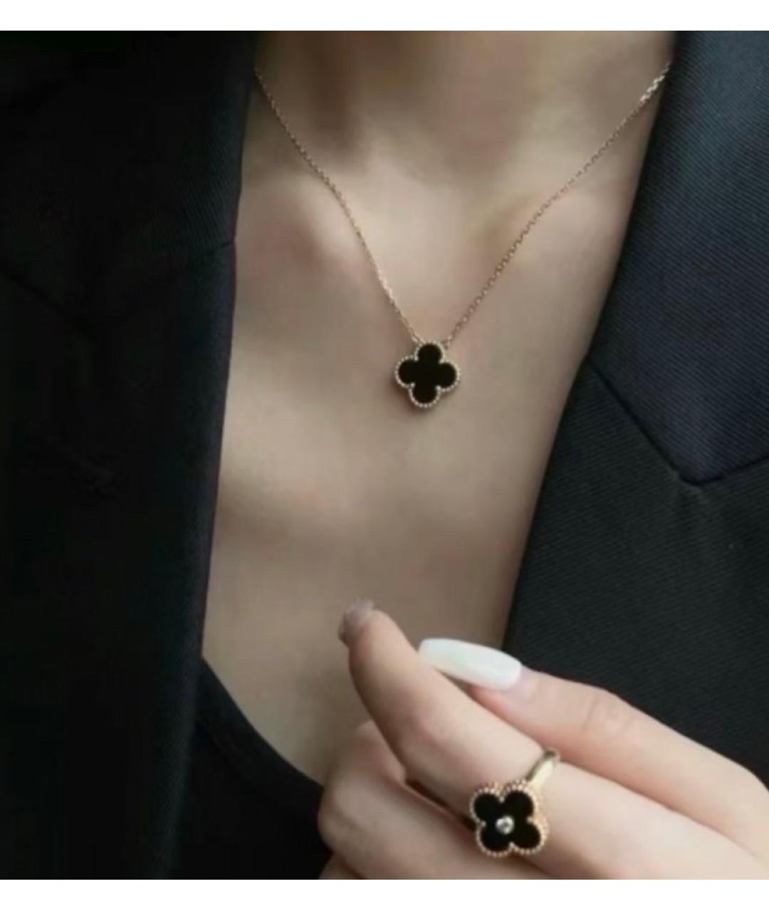 VAN CLEEF & ARPELS Черная подвеска из желтого золота, фото 6