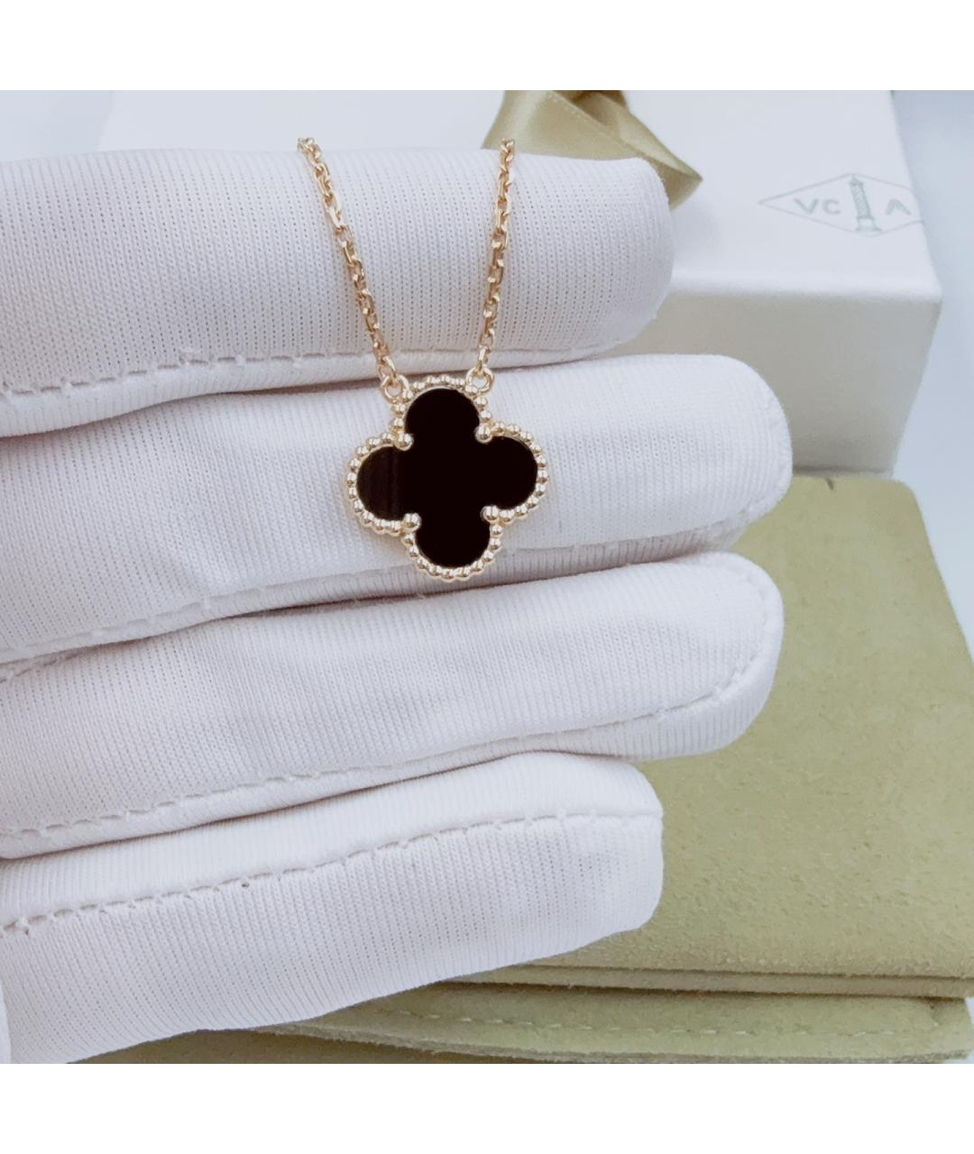 VAN CLEEF & ARPELS Черная подвеска из желтого золота, фото 3