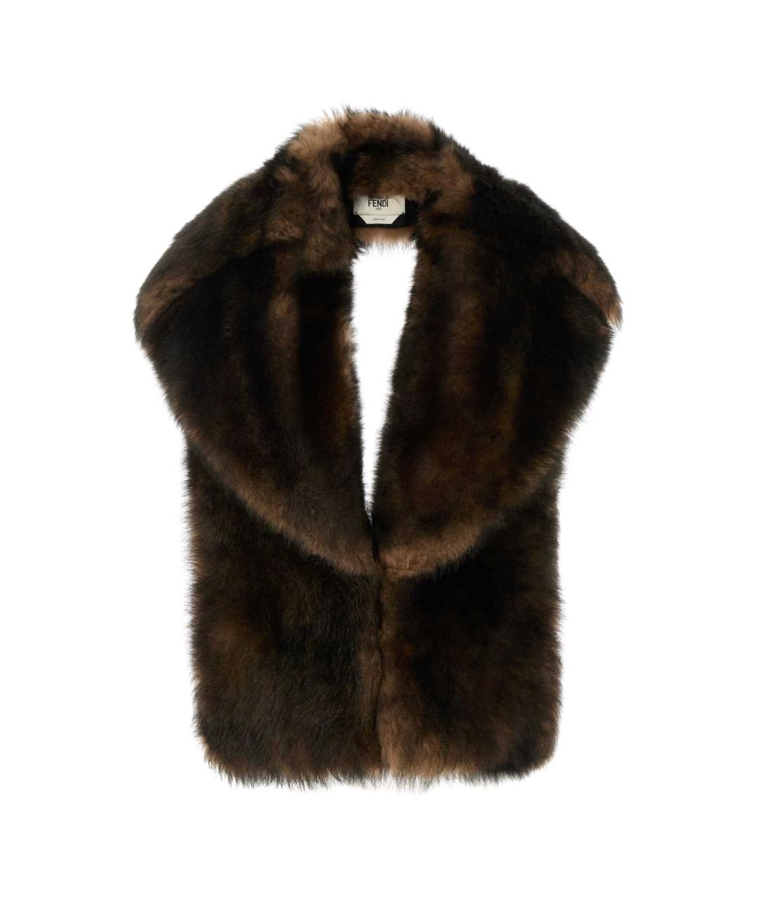FENDI Коричневый шарф, фото 1