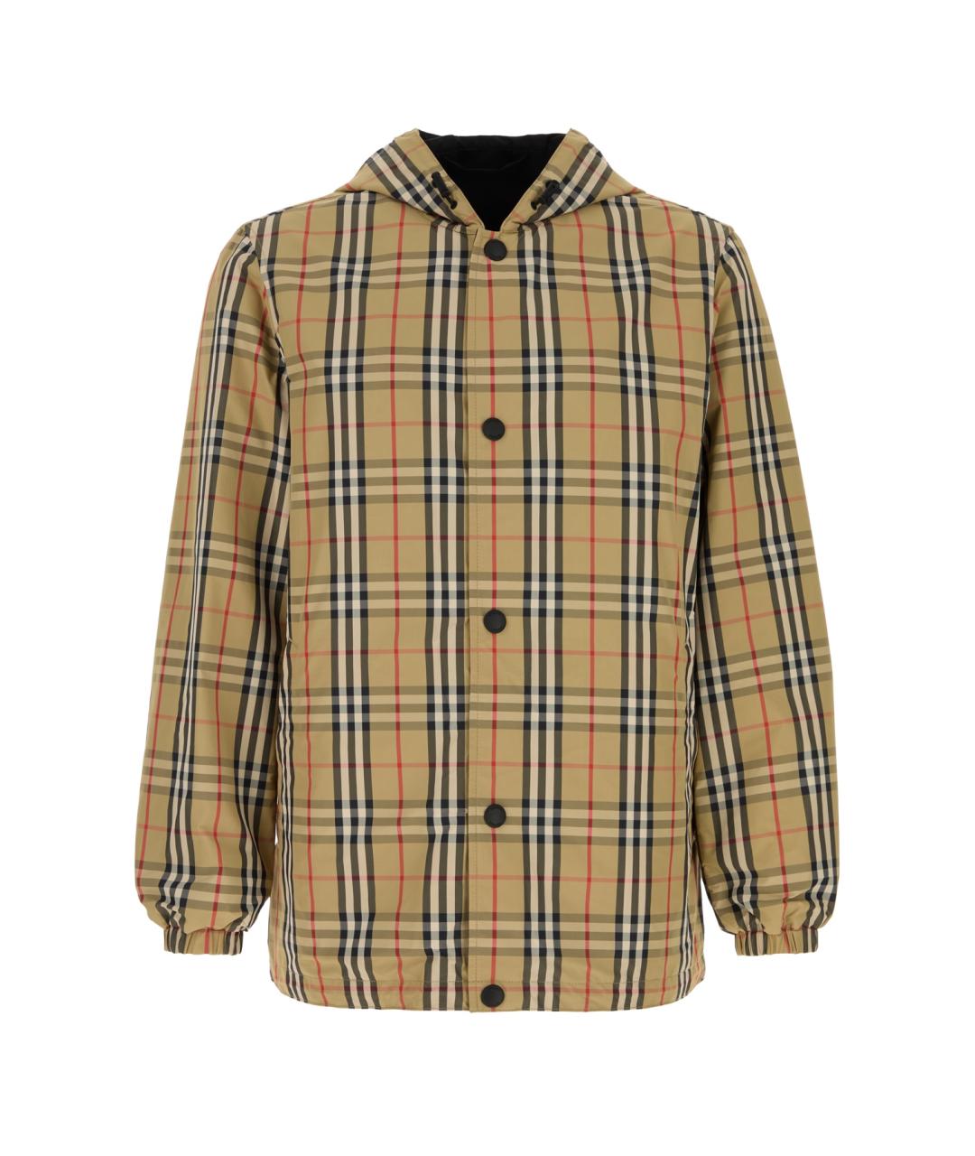 BURBERRY Бежевая полиамидовая куртка, фото 1