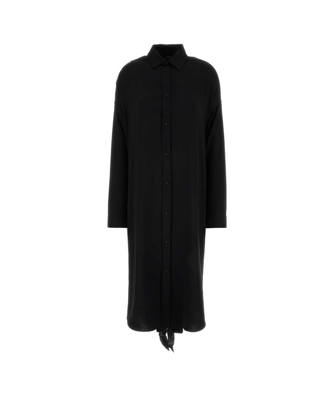 BALENCIAGA Черное полиэстеровое платье, фото 1