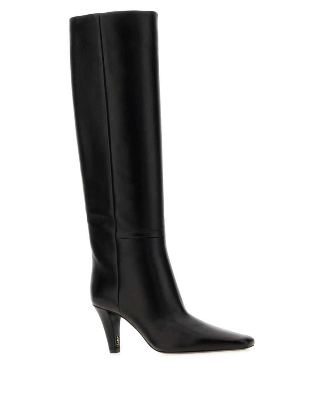 SAINT LAURENT Черные кожаные сапоги, фото 2