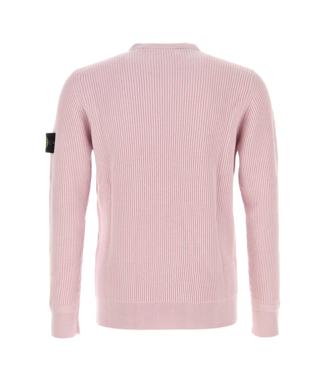 STONE ISLAND Розовый шерстяной джемпер / свитер, фото 2