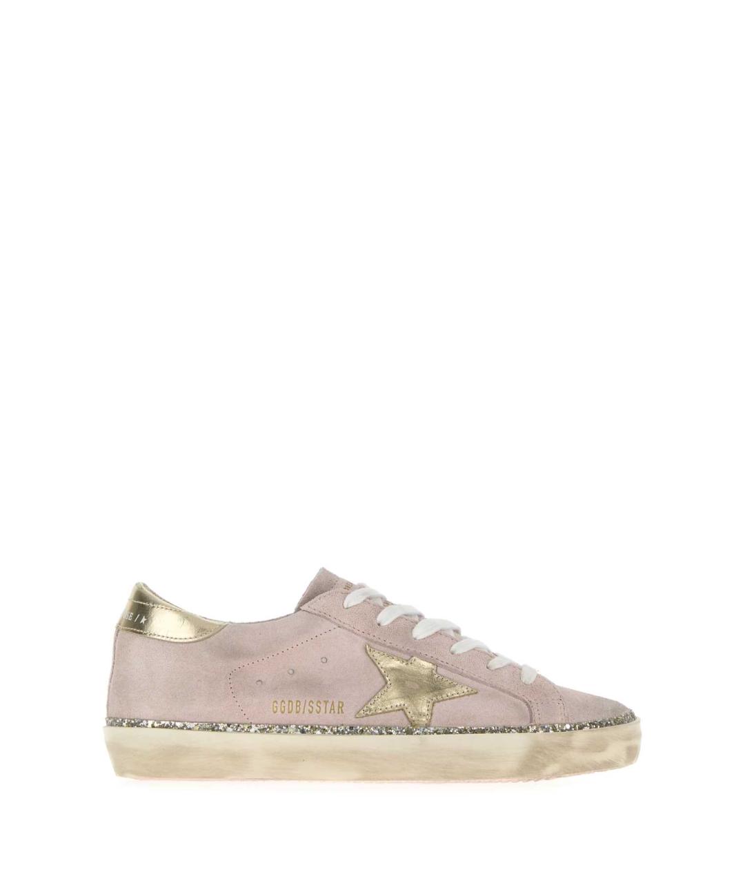 GOLDEN GOOSE DELUXE BRAND Розовые кожаные кеды, фото 1