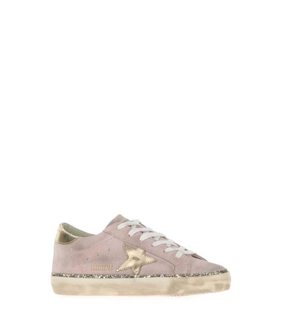 GOLDEN GOOSE DELUXE BRAND Розовые кожаные кеды, фото 2