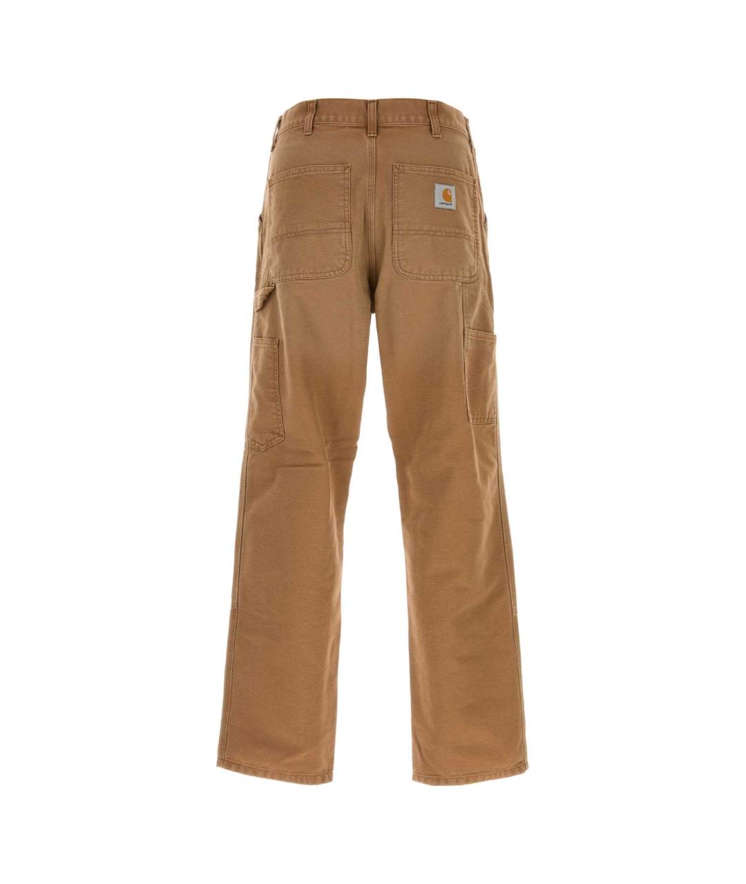 CARHARTT WIP Бежевые хлопковые повседневные брюки, фото 2